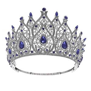 Coiffures for femmes, bijoux de cheveux, diadèmes de couronne for femmes Miss Univers, diadèmes de mariée en forme de cœur, reine royale, grandes couronnes for femmes, accessoires de cheveux de mariag (惠深禾小店, neuf)