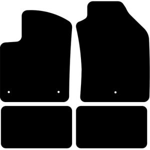 Kovvar Tapis de Sol Compatible avec Fiat 500 2015-2020 Correspondant à la Version: 500 | Electrique | Qualité: Basic (Kovvar, neuf)