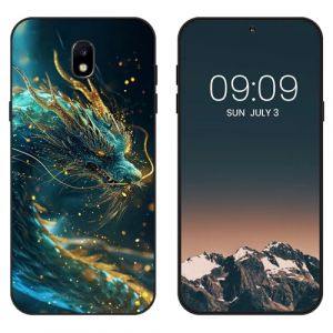 WUACYEAMING Noir Coque pour Samsung Galaxy J5 2017, Haute Qualit&eacute; TPU Silicone Mince Souple Antichoc Bumper avec Le Dragon Motif Dessin Mat Case (WUACYEAMING, neuf)