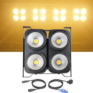 Lumiere Dj Jeux de Lumiere pour Soiree Audience Projecteur Lumière DMX 512 COB LED Éclairage de Scène Phare Par Lampes Intégrée 4x100W Blanc Chaud Spotlight d'éclairage pour fête Théâtre Mariage (WecanLight, neuf)