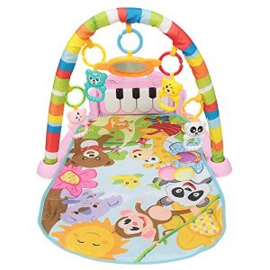 Tapis D'&eacute;veil B&eacute;b&eacute;, Tapis De Jeux Et D'&eacute;veil pour B&eacute;b&eacute;, Tapis De Jeu B&eacute;b&eacute; avec Arche De Jeu, Tapis De Jeu Piano pour Naissance en Gar&ccedil;ons et Filles, Tapis De Gymnastique pour B&eacute;b&eacute; (A, rose) (Willanmd, neuf)