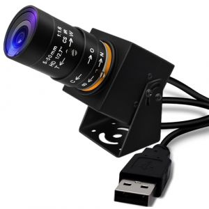 Svpro 2 MP Global Shutter USB Camera 90 FPS Cam&eacute;ra haute vitesse avec zoom de 5 &agrave; 50 mm, mise au point manuelle Webcam pour Glof Swing, 10 X zoom optique cam&eacute;ra industrielle USB Plug and Play (SVPRO, neuf)