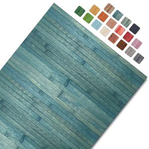 CosìCasa Tapis de cuisine en bambou antidérapant – Tapis de cuisine hydrofuge, facile à nettoyer et fabriqué avec des matériaux durables – Tapis Bambu effet humide (aigue-marine, 50 x 200 cm) (HomeLife Italy, neuf)