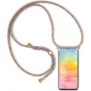 YAMCCCSE Coque pour OnePlus 6T / OnePlus 7 avec Cordon de Collier, Cover Transparente Silicone TPU Bumper Etui Housse avec Cordon R&eacute;glable T&eacute;l&eacute;phone Lanyard Case Collier &ndash; Multicolore (YAMCCCSE, neuf)