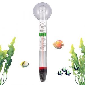 Thermom&egrave;tre Aquarium, Thermom&egrave;tre Flottants En Verre Pour Aquarium Avec Ventouse, Thermom&egrave;tres Sans Mercure Pour Aquariums, Testeur Sans Fil Haute Pr&eacute;cision, Pour Eau Douce, Eau Sal&eacute;e Et Reptiles (maicey, neuf)