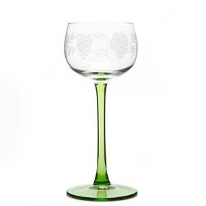 Böckling 6 Verres à Vin d'Alsace décor GRAPPES (alsace-cadeau, neuf)