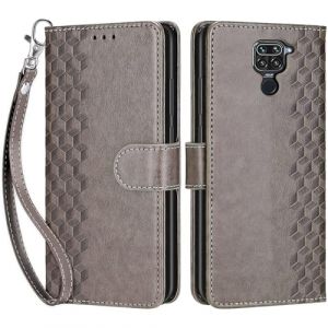 Coque pour Xiaomi Redmi 10X 4G, Coque Xiaomi Redmi Note 9, Etui Protection Housse Premium Cuir de Portefeuille en Cuir Fermeture Magn&eacute;tique Flip Case pour Redmi 10X 4G / Redmi Note 9 Coque (Gris) (DIKAS, neuf)