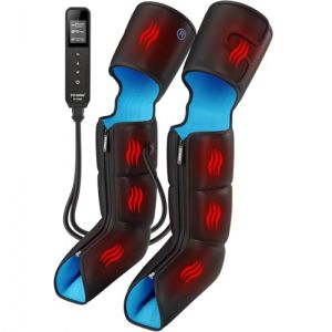 FIT KING Bottes Pressothérapie et Chauffage, Massage des Jambes 3-en-1 avec Compression d'Air, Amélioration de la Circulation et Récupération Musculaire 3 Niveaux de Chaleur, 3 Modes de Massage (FITKING HEALTH, neuf)
