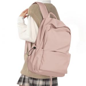 HYC00 Sac à Dos Scolaire College Cartables Fille Garçons Sac d'école pour 14 Pouce Laptop Sac à Dos College Imperméable Sac Ecole Adolescent Casual Daypacks pour Scolaire Voyage Travail,Rose (SUNMOP, neuf)