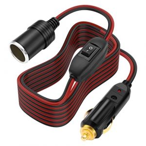 XMSJSIY Rallonge allume-cigare 14 AWG 12 V-24 V prise allume-cigare vers prise femelle avec interrupteur ON/OFF pour charge lourde - 3 m (ShenZhen YingTuYou Jia Ju, neuf)