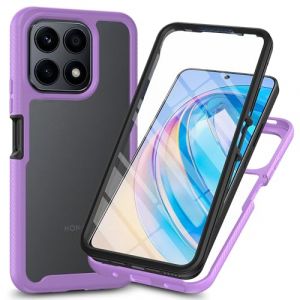 XINYEXIN Coque pour Honor X8 5G / Honor X6 / Honor 70 Lite 5G, Coque Antichoc &agrave; 360 Degr&eacute;s avec Protecteur D'&eacute;cran Int&eacute;gr&eacute;, [Full Body Protection Case] Int&eacute;grale &Eacute;tui Housse Transparent - Violet Clair (Xinyexin, neuf)