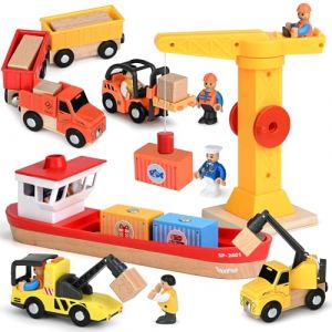 Vanplay Jeux de Construction Engins de Chantier Jouet avec Grue Jouets Camion-Benne Jeux Educatif Cadeau Enfant 3 4 5 Ans (Creative and Play, neuf)