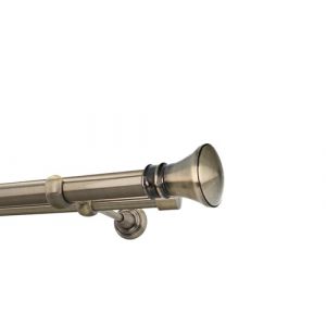 HDTL 25/19mm Kit de tringle a rideau Metal Fixation murale Laiton Antique 240 cm Idaja (HDTL House Decoration, neuf)