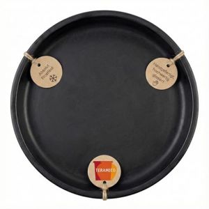 teramico Abreuvoir/Assiettes/Soucoupe pour jardini&egrave;res, Pots de Fleurs, Bleu, Blanc, Anthracite, &eacute;maill&eacute;s en gr&egrave;s, 24 &agrave; 42 cm, r&eacute;sistant au Gel (42 cm, Anthracite) (Teramico, neuf)