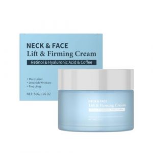 Crème anti-rides au rétinol pour le visage et le cou – Crème raffermissante pour le cou à l'acide hyaluronique, hydratant raffermissant 3 en 1 pour atténuer les ridules (1) (Fuhandianzi, neuf)