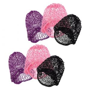 COLLBATH Lot De 6 Bonnets Multicolores En Maille Pour Cheveux Longs Bonnets De Nuit En Maille En Crochet (Murdoffi, neuf)