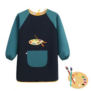 Tablier Peinture Enfant,Blouse Peinture,Tablier Peinture Enfant 8 Ans,Enfants Apron Avec Manches Painting Tabliers,Réutilisable Imperméable Blouses,pour Enfants À Partir De 6 Ans,7-12 Ecolier (xiaosuiqiangDE, neuf)