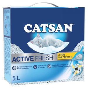 g&eacute;n&eacute;rique CATSAN - Liti&egrave;re Active Fresh pour Chat 5L - Lot De 2 (ViveVers, neuf)