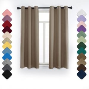 Rideau Occultant Fenetre Lot de 1 &agrave; Oeillets, Rideau Isolant Thermique Froid, 140x280cm (LxH) Rideau Douche, Rideau Opaque, Rideau anti Bruit, Rideau Chambre, pour Chambre Salon Balcon Curry Clair-2 (Xiangchengshiyansuoshangmaoyouxiangongsi, neuf)