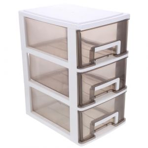 SAFIGLE Bo&icirc;te De Rangement En Plastique Transparent Armoire De Rangement &agrave; Tiroirs 3 Niveaux Organisateur De Bureau Multifonctionnel Pour Cosm&eacute;tiques Et Accessoires (Grand Di, neuf)