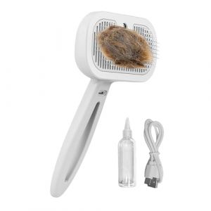 Brosse Vapeur Pour Chat | Brosse Lisseur Pour Chien | Brosse Multifonction Anti-Poils avec Vaporisateur pour Toilettage Chiens et Chats (shunba, neuf)