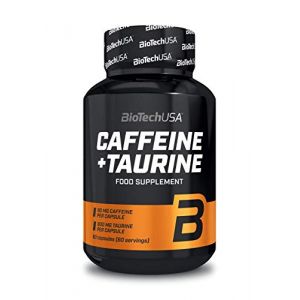 BioTechUSA Caffeine + Taurine | Chaque g&eacute;lule contient 80 mg de caf&eacute;ine et 600 mg de taurine | Sans OGM | Sans gluten, 60 g&eacute;lules (FITADIUM, neuf)