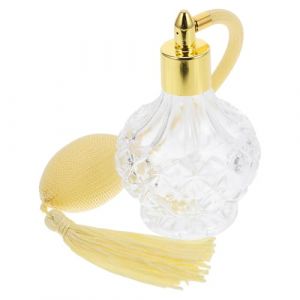 Anneome Flacon de Parfum Rechargeable en Verre 80 Ml Airbag, Vaporisateur de Parfum Vintage pour Voyage, Bouteille Vaporisateur Cosm&eacute;tique en Verre Teint&eacute; Kaki, Flacon Couleur Al&eacute;atoire (Zzenpu, neuf)