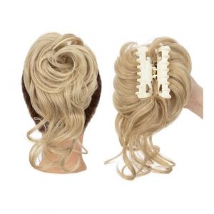 Chignon Chignon d&eacute;sordonn&eacute;, postiche, pince &agrave; griffe, boucl&eacute; ondul&eacute;, chignon synth&eacute;tique, chignon &eacute;bouriff&eacute; avec vrilles Chignon d&eacute;sordonn&eacute; Postiche (24T613) (gaogaogongsi, neuf)