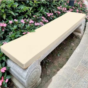 KYMMPL Coussin de banc imperm&eacute;able pour ext&eacute;rieur, &eacute;ponge haute densit&eacute;, 5 cm d'&eacute;paisseur, facile &agrave; nettoyer pour jardin, pelouse, balcon ou canap&eacute; (beige, 180 x 65 x 5 cm) (KYMMPL, neuf)