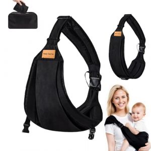 Porte Bebe Hanche, Porte B&eacute;b&eacute; Lat&eacute;ral R&eacute;glable, L&eacute;ger et Respirant, Baby Carrier Physiologique s'Applique &agrave; 6-36 Mois, Sling B&eacute;b&eacute; Randonn&eacute;e Ergonomique, Babycare Portage (Version tissu) (DALINA SERVCOMIMPEX S.R.L., neuf)