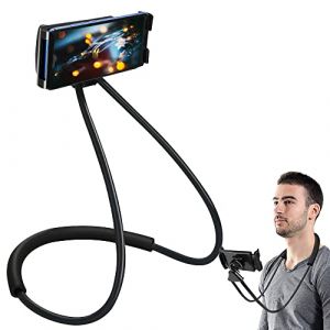 DOUSELLA Support de Téléphone Cou Universel Support de Téléphone Flexible Paresseux Support Col de Cygne Téléphone Support Téléphone Tour de Cou Support de Téléphone Portable pour Lit Voiture (Noir) (Teksyjiuh, neuf)
