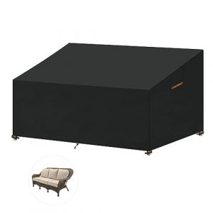 SanGlory Housse de Canapé Exterieur 2-3 Places Housse Banc de Jardin Imperméable Bâche pour Mobilier de Jardin Anti UV Housse de protection pour Canapé Palettes, 180x99x61/89cm (CDRQEU, neuf)