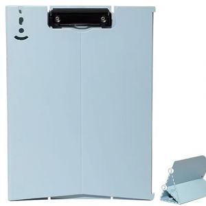ZMREN Porte Bloc A4 Avec Pince, Porte bloc en plastique format lettre standard A4, Peut se tenir, pour infirmi&egrave;res &eacute;tudiants, bureau 31,5 cm x 23 cm - Bleu clair (ZMREN, neuf)