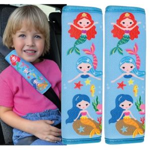 HECKBO 2x protège-ceintures sirène voiture, ceinture de sécurité, protection épaule, coussin pour épaule, épaulière, siège enfant, siège auto, siege vélo enfants filles fille (HECKBO Germany GmbH, neuf)