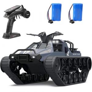 Mostop T&eacute;l&eacute;commande Crawler High Speed Tank Offroad 4WD RC Voiture 2,4 GHz Army Truck 1/12 Drift Tank pour Enfants Adultes Rouge SG-1203 (Fly Sky Wonderland, neuf)