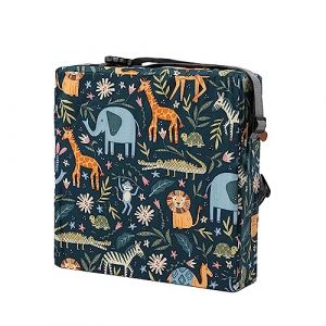 Chickwin Coussin Rehausseur Chaise Enfant, Chaise Haute Bébé Portable Réhausseur Coussin de Siège Ajustable Démontable Confortable Eponge Coussins pour Salle à Manger (32x32x8cm,Zoo des animaux) (chickwing, neuf)