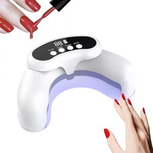 Nail Lamp, Gel Nail Polish UV LED Lamp, Quick Curing Folding Light Tool, Professional Design with Fast Dry Function, Women Accessories for Home, Salon and Sisters, 8.19x3.19x4.8 inches (waijieni, neuf)
