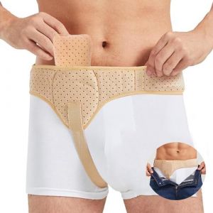 CXOOSI Ceinture Hernie Inguinale pour Adulte,Bande Hernie Inguinale Réglable,Ceinture De Soutien pour Hernie Inguinale pour Les Hernies Inguinales Unilatérales/bilatérales,XL,Beige (AMZ-NingJieMaoYi, neuf)