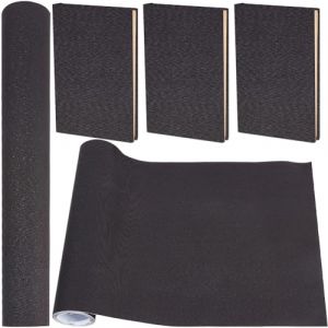 craspire 2000x425 mm Toile de Lin pour Reliure de Livres Noir Tissu Auto-Adh&eacute;sif Surface avec Support en Papier Couverture de Livres Album Scrapbooking DIY Couverture de Protection Fournitures (CRASPIRE FR, neuf)