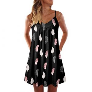 NNGOTD Robe D'&eacute;t&eacute; Femme Grande Taille De Cocktail Soir&eacute;e Bal en Dentelle Mousseline Manche Courte Promo Demoiselle Honneur F&ecirc;te C&eacute;r&eacute;monie Anniversaire Bal Mariage Robe Robe Sexy Femme Chic Noir XXL (BAULMD（90% Big Promotion Without Discount Code ）, neuf)