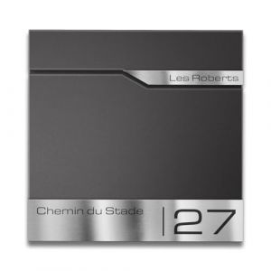 Metzler Boîte aux Lettres Murale avec Porte-nom, Design Moderne avec Compartiment à journaux Poudre de Fer DB703, Personnalisable avec Plaque Nominative en Acier Inoxydable V2A | Modèle Siebert… (Metzler GmbH, neuf)