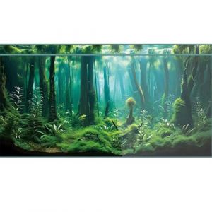 Didooou Fond d'aquarium paysage naturel, 30 cm, 40 cm, 50 cm, 60 cm, 80 cm (forêt aquatique-2, 30 x 50 cm) (ZYfeng, neuf)