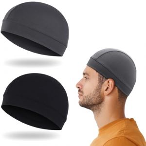 2 Pcs Cyclisme Skull Cap, Casquette Velo, Bonnet Casque, Bonnet de Cr&acirc;ne Chapeau Doublures &Eacute;t&eacute;, pour Le Chapeau de Course Doublure de Casque Sports Beanie Moto (Rfervgauk, neuf)