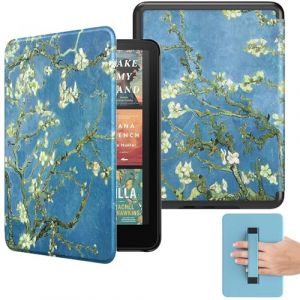 MoKo &Eacute;tui Compatible avec 7" Kindle Paperwhite(12e G&eacute;n&eacute;ration-2024) et Kindle Colorsoft Signature Edition 2024, Etui l&eacute;ger avec Dragonne Auto Wake/Sleep pour Kindle Paperwhite 2024, Abricot &Eacute;panoui (Amoi Channel, neuf)