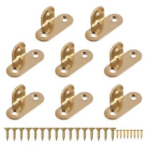 Laroal Lot de 8 supports d'angle en laiton en forme de T &agrave; 90 degr&eacute;s, supports d'angle robustes en forme de L avec vis pour cadre, miroir, meubles, renfort de connexion, armoires, bureaux, &eacute;tag&egrave;res (Laroal, neuf)