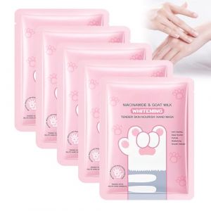 5 Pièces Gants Hydratants Pour Les Mains, Masque Pour Mains Masque De Main Gants Hydratants Pour Les Mains Sèches Vieillissantes Et Gercées, Nourrissante Anti-Âge Et Réparent La Peau Rugueuse (CST-EU, neuf)