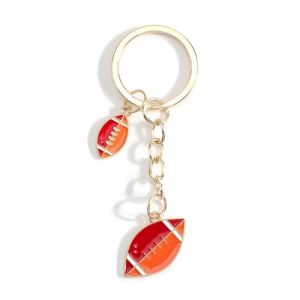 Porte-Cl&eacute;s Football, Porte Cl&eacute; Foot Personnalis&eacute;, Accessoire Voiture, Cadeau Rigolo Couple, Cadeau Anniversaire Femme, Maison Pour Sportive Porte Cle De (Rugby) (luoximan, neuf)