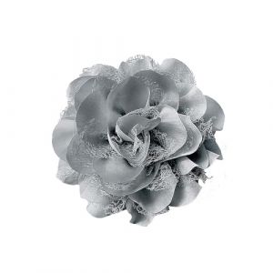 110mm Broche Fleur En Tissu &Eacute;l&eacute;gante Pour Femme Cam&eacute;lia Accessoire De Luxe Pour Robe Costume C&eacute;r&eacute;monie Mariage Danse Fait Mainpour Soir&eacute;e Banquet F&ecirc;te Classique Bijoux (Gris) (kokomao, neuf)