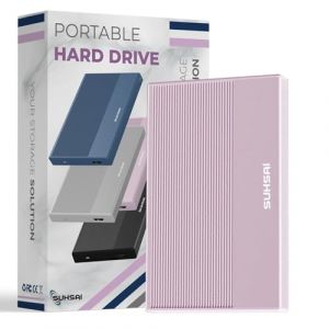 SUHSAI Disque Dur Externe 320Go HDD de Sauvegarde de donn&eacute;es &ndash; Extension de m&eacute;moire 2,5" Disque Dur Portable USB 3.0 Compatible avec Mac, Ordinateur de Bureau, PC, PS4, PS5, Console de Jeu (Rose) (Artio International Limited, neuf)