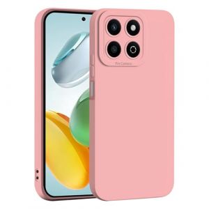 ILING Liquide Silicone Coque pour Honor X7c / Honor 200 Smart 5G, Simple Couleur Unie Tr&egrave;s Mince Mat &Eacute;l&eacute;gant Housse, Doux TPU Bumper Antichoc Anti-Rayures Femme &Eacute;tui (Rose) (Wanten, neuf)